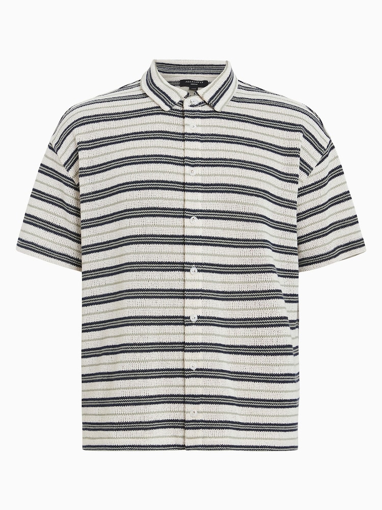 AllSaints White Jackson Shortsleeve Shirt - Image 7 of 7