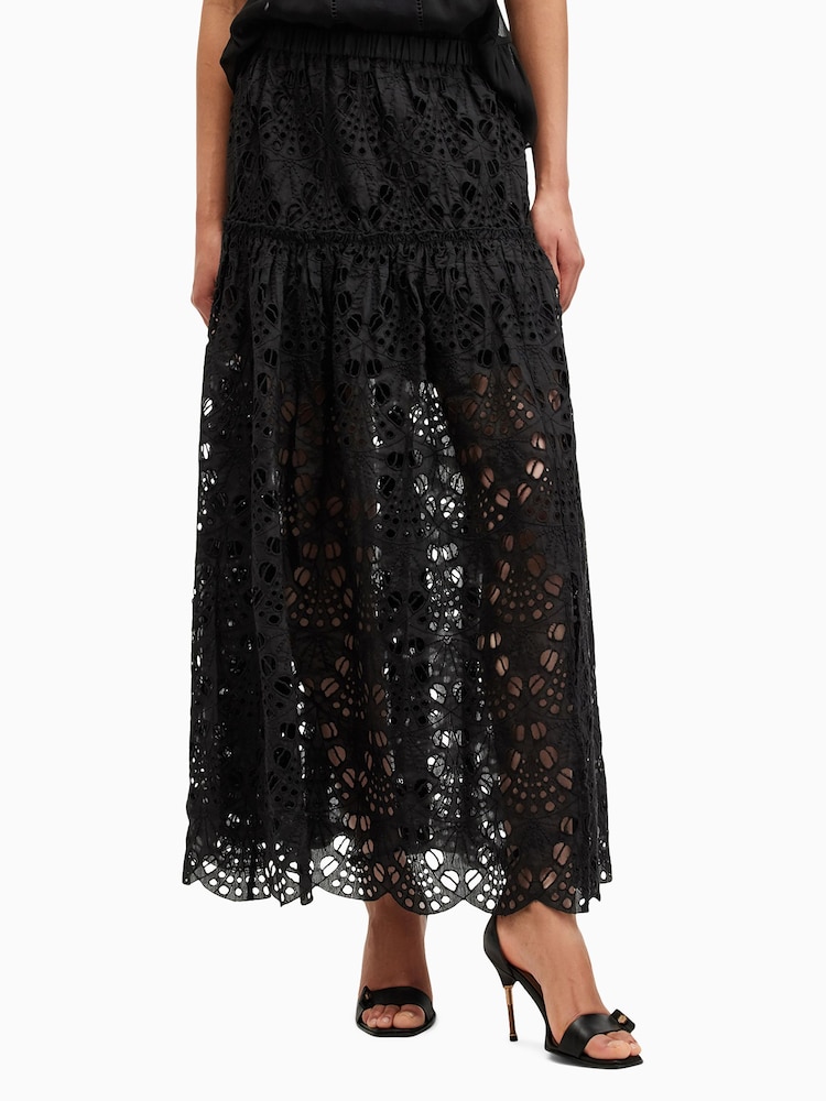 AllSaints Black Rosie Skirt - Image 2 of 6