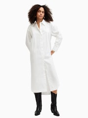AllSaints White Imogen 100% Cotton Shirt Dress - Image 3 of 8