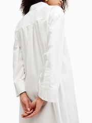 AllSaints White Imogen 100% Cotton Shirt Dress - Image 4 of 8