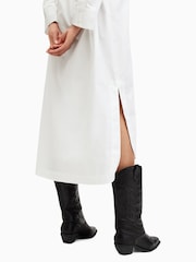 AllSaints White Imogen 100% Cotton Shirt Dress - Image 6 of 8
