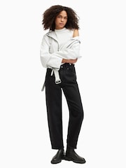 AllSaints Black Hailey Fray Jeans - Image 5 of 8