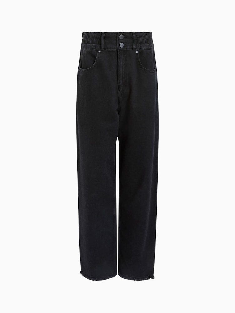 AllSaints Black Hailey Fray Jeans - Image 8 of 8