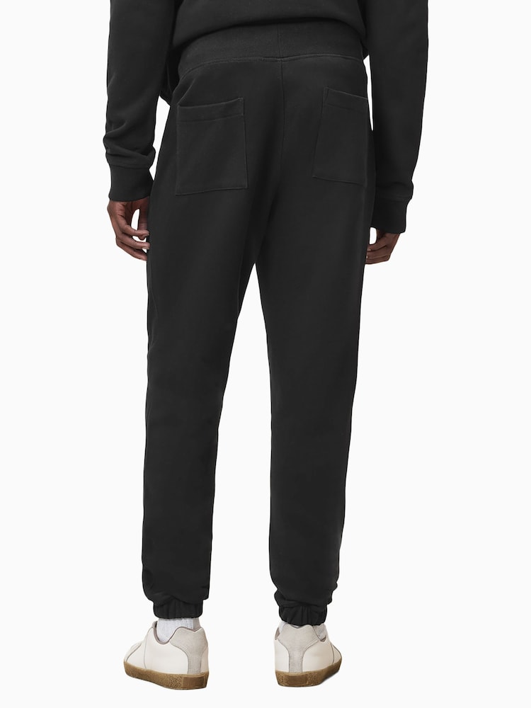 AllSaints Black Sadler Collarless Slim Fit Leather Joggers - Image 2 of 8 AllSaints Black Sadler Collarless Slim Fit Leather Joggers - Image 2 of 8