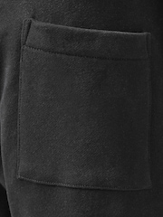 AllSaints Black Sadler Black Collarless Slim Fit Leather Jacket - Image 8 of 8