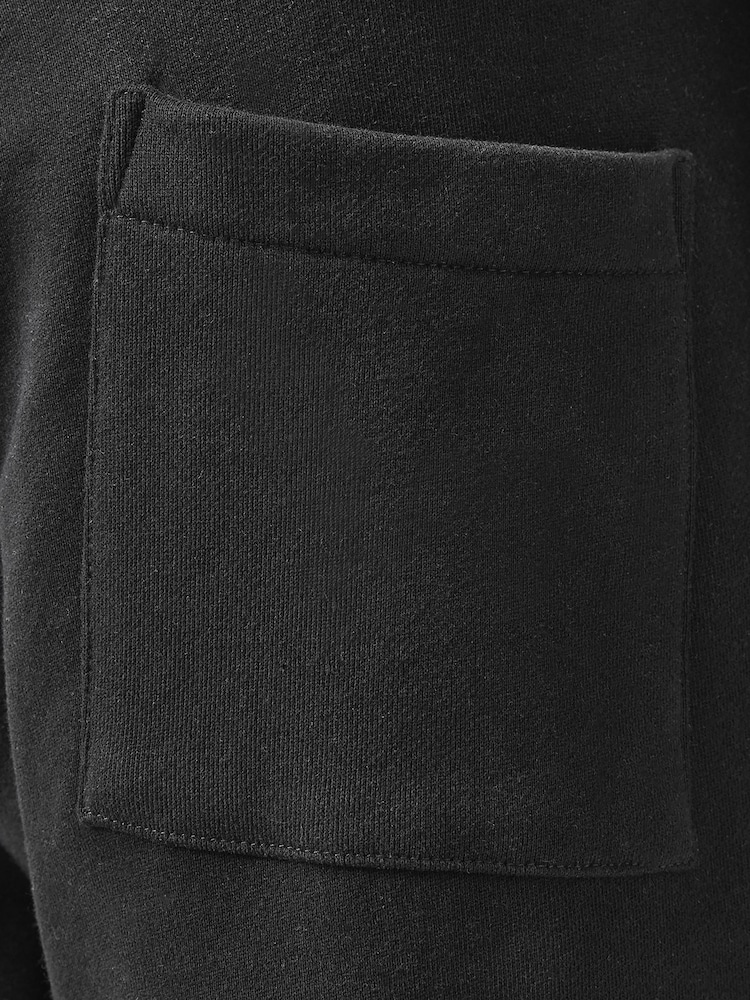AllSaints Black Sadler Collarless Slim Fit Leather Joggers - Image 8 of 8 AllSaints Black Sadler Collarless Slim Fit Leather Joggers - Image 8 of 8