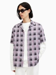 AllSaints Purple Big Sur Shirt - Image 1 of 8