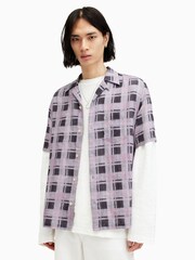 AllSaints Purple Big Sur Shirt - Image 4 of 8
