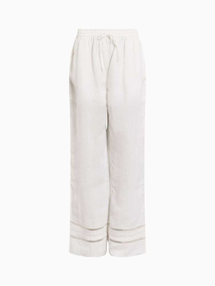 AllSaints White Jade Linen Trousers - Image 6 of 6