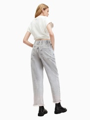 AllSaints Grey Hailey Fray Jeans - Image 3 of 6