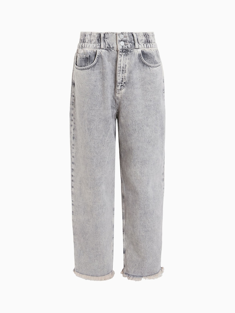 AllSaints Grey Hailey Fray Jeans - Image 6 of 6