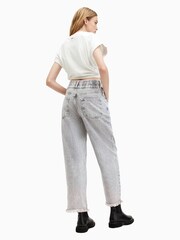 AllSaints Grey Hailey Fray Jeans - Image 3 of 6
