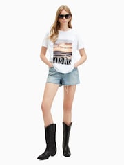 AllSaints White 100% Cotton Dia Grace T-Shirt - Image 4 of 6
