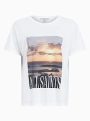 AllSaints White 100% Cotton Dia Grace T-Shirt - Image 6 of 6