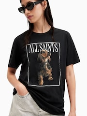 AllSaints Black Boyfriend Pepper T-Shirt - Image 4 of 5