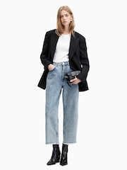 AllSaints Blue Blake Cropped Jeans - Image 3 of 8