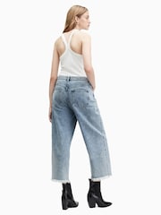 AllSaints Blue Blake Cropped Jeans - Image 6 of 8
