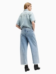 AllSaints Blue Blake Cropped Jeans - Image 7 of 8