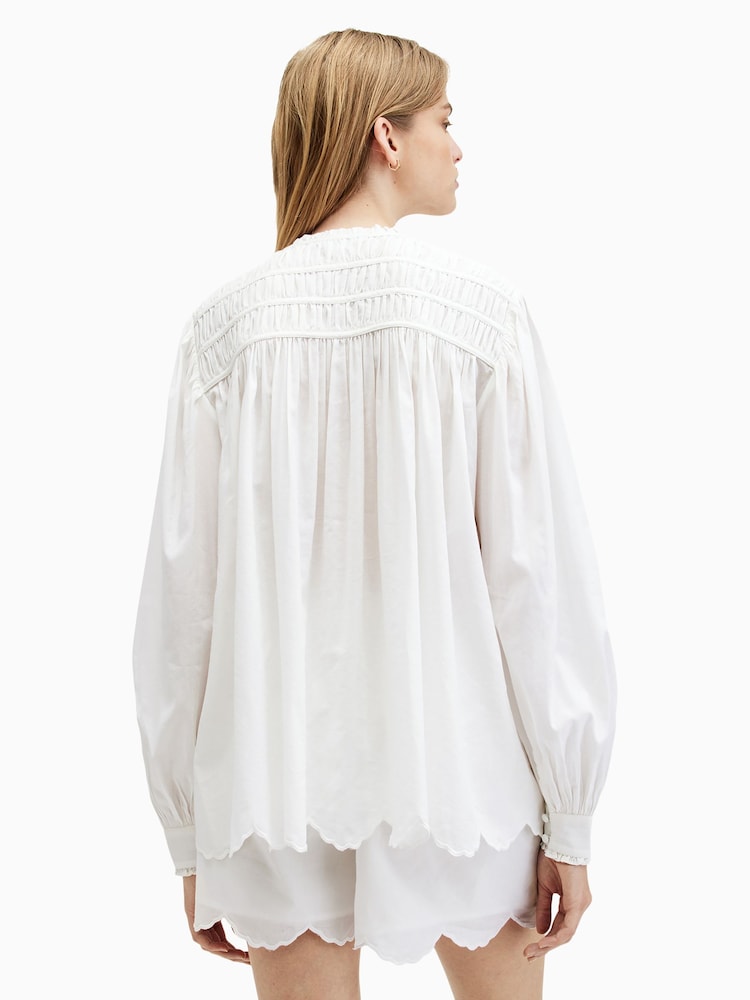 AllSaints White Etti Shirt - Image 2 of 7