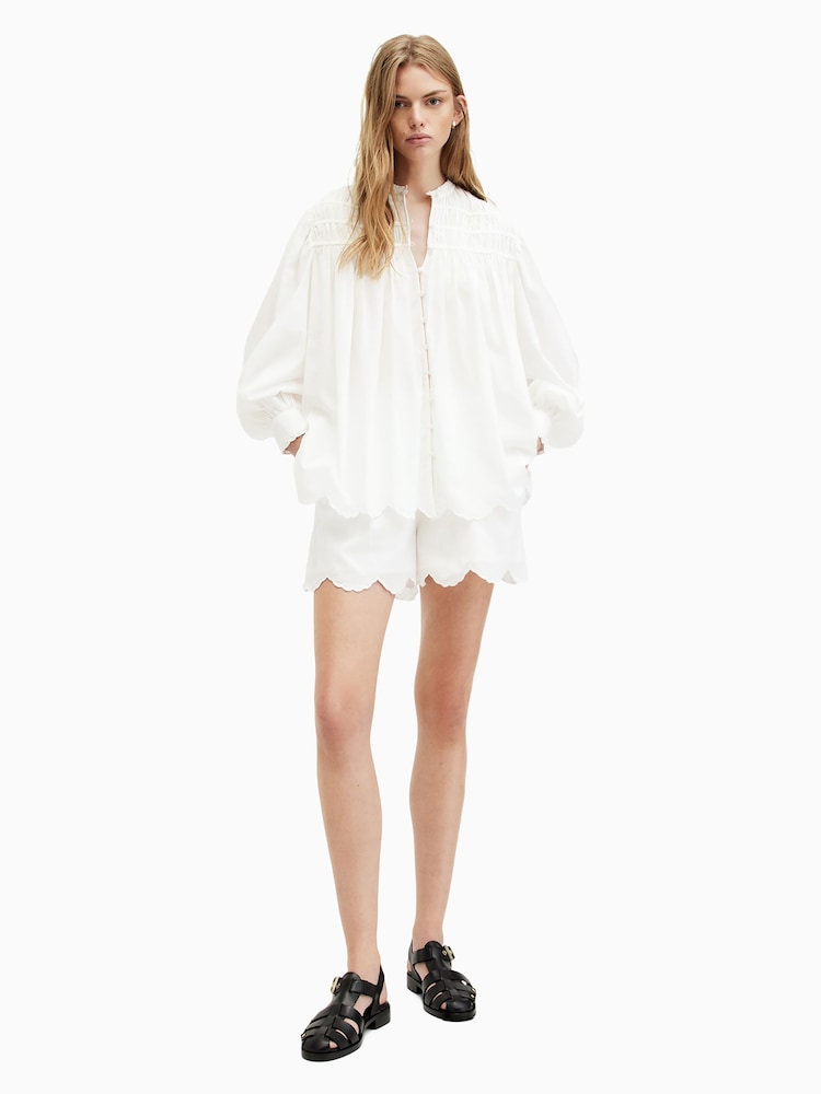 AllSaints White Etti Shirt - Image 5 of 7