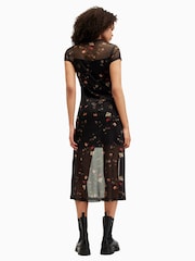 AllSaints Black Hanna Kora Short Sleeve Dress - Image 4 of 5