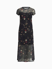 AllSaints Black Hanna Kora Short Sleeve Dress - Image 5 of 5
