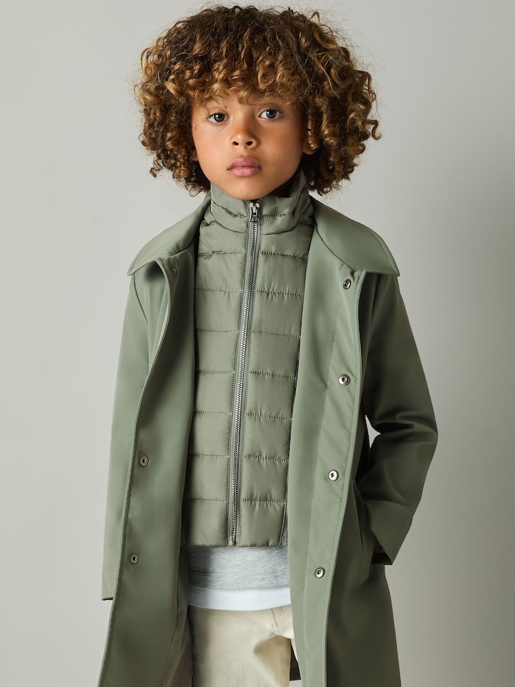 Reiss Logan Gabardine Coat with Removable Gilet - Imagen 1 de 5 Reiss Logan Gabardine Coat with Removable Gilet - Imagen 1 de 5