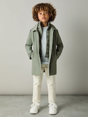 Reiss Logan Gabardine Coat with Removable Gilet - Imagen 3 de 5