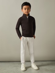 Reiss Taupe Croxley 9-13 yrs Relaxed Drawstring Joggers - Image 3 of 4