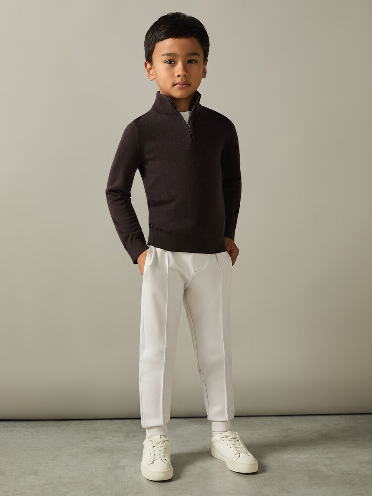 Reiss Taupe Croxley 9-13 yrs Relaxed Drawstring Joggers - Image 3 of 4