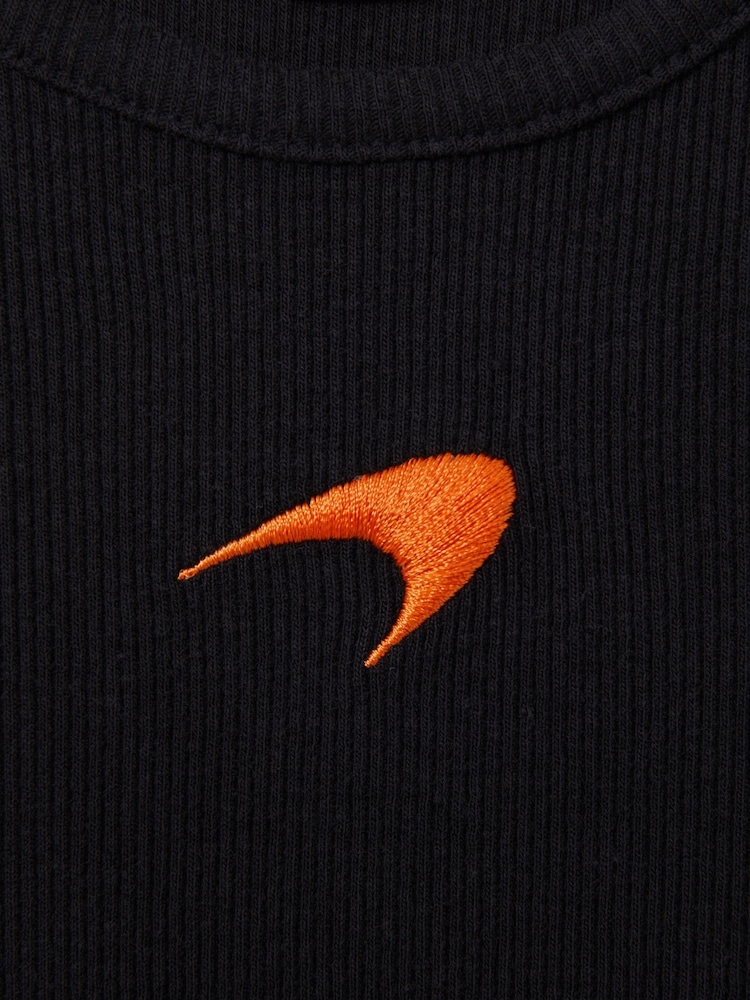 Reiss Black Lane 9-13 yrs McLaren F1 Ribbed Cotton Embroidered Vest - Image 5 of 5