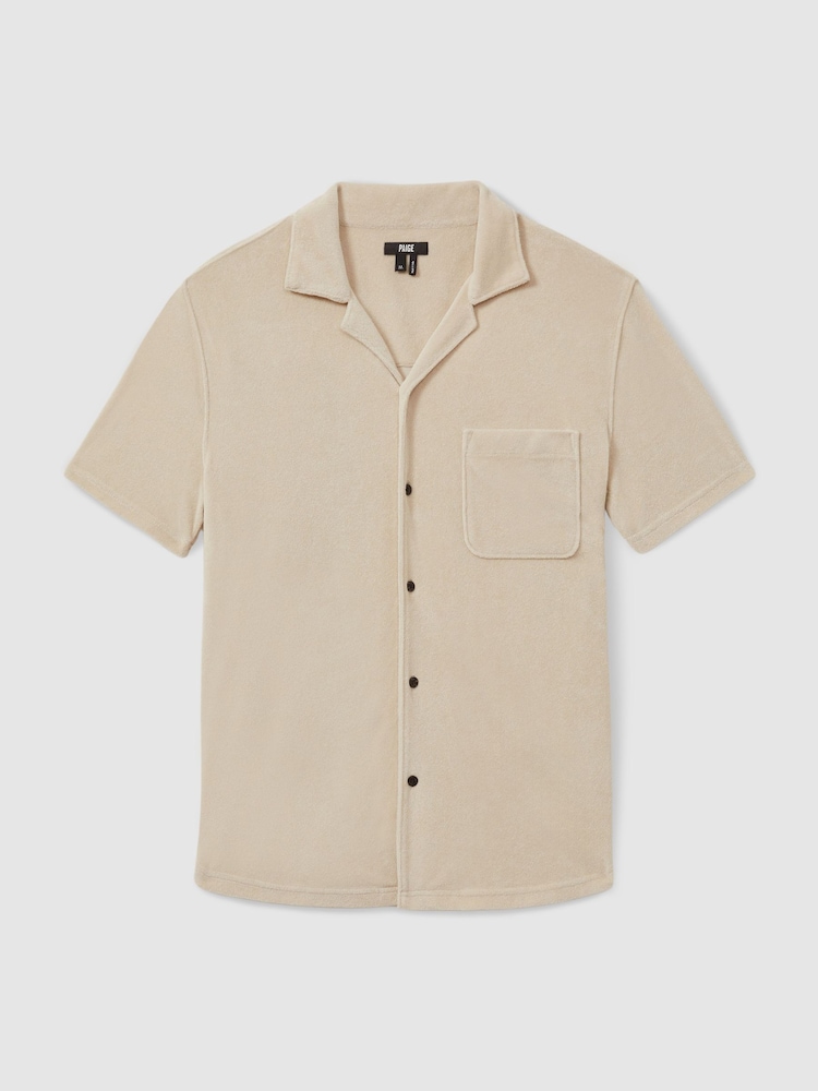Natural - Paige Terry Cuban Collar Shirt - Imagen 1 de 5