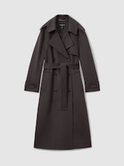 Reiss Charcoal Mabel Atelier Wool And Cashmere Trench Coat - Image 2 of 7