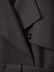 Reiss Charcoal Mabel Atelier Wool And Cashmere Trench Coat - Image 6 of 7