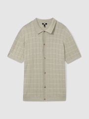 Paige Cotton-Linen Knitted Check Shirt - Image 1 of 6