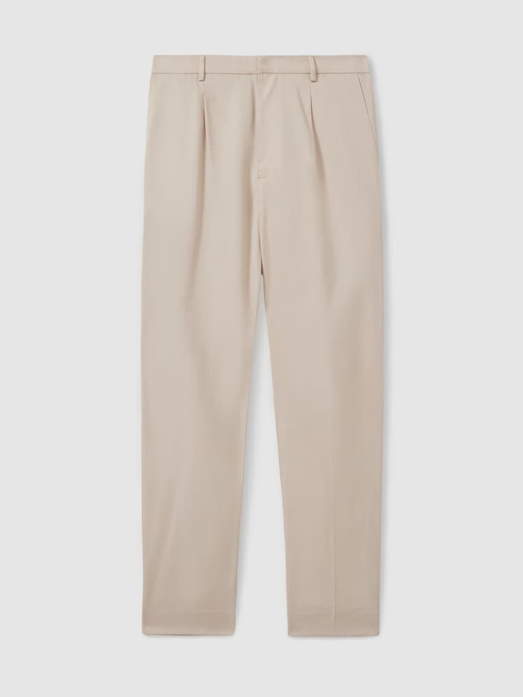 Paige Cotton-Lyocell Straight Leg Trousers - Image 1 of 6