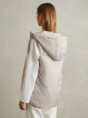Reiss Neutral Farley Padded Hooded Gilet - Image 5 of 6