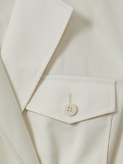 Reiss Ivory Rory Wool Blend Double Breasted Playsuit - Image 6 of 6