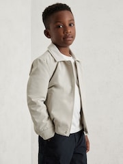 Reiss Natural 13-14 yrs Zip Through Harrington Jacket - Image 2 of 4