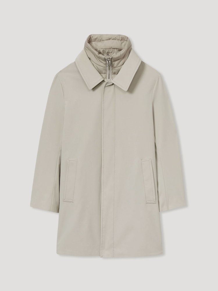 Reiss Stone Logan 3-9 yrs Gabardine Coat with Removable Gilet - Image 2 of 4