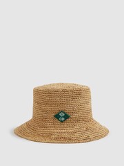 Reiss Natural Corallo Reiss | Ché Raffia Bucket Hat - Image 2 of 4