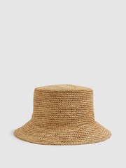 Reiss Natural Corallo Reiss | Ché Raffia Bucket Hat - Image 3 of 4