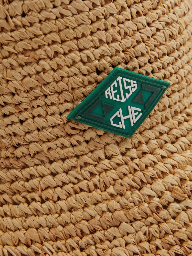 Reiss Natural Corallo Reiss | Ché Raffia Bucket Hat - Image 4 of 4