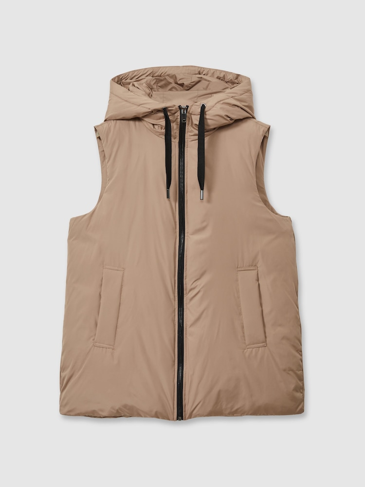 Reiss Farley Padded с капюшоном Gilet - Изображение 2 из 6