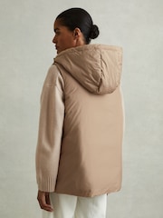 Reiss Farley Padded с капюшоном Gilet - Изображение 5 из 6