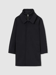 Reiss Navy Logan 3-9 yrs Gabardine Coat with Removable Gilet - Image 2 of 4