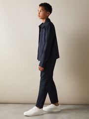 Reiss Navy Orwell Twill Cargo Trousers - Image 2 of 3