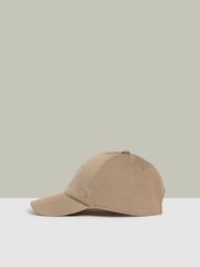 Reiss Taupe Nicole Adjustable Embroidered Logo Baseball Cap - Image 1 of 5