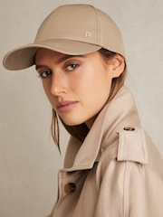 Reiss Taupe Nicole Adjustable Embroidered Logo Baseball Cap - Image 2 of 5