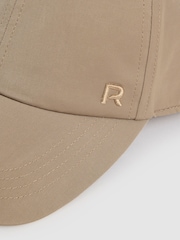 Reiss Taupe Nicole Adjustable Embroidered Logo Baseball Cap - Image 5 of 5